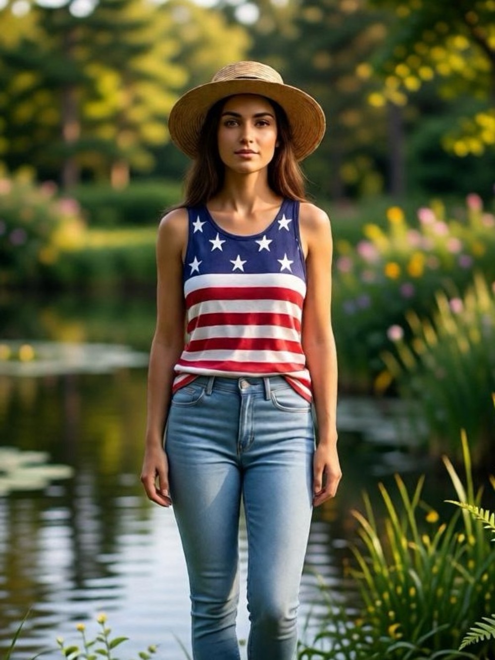 Old Navy Red, White, and Blue Tank Top